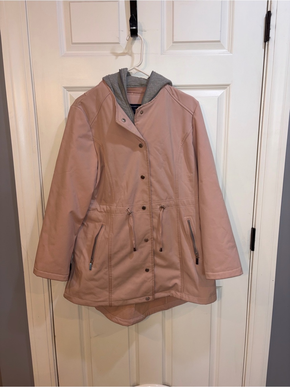 Women's Blush Pink Hooded Jacket